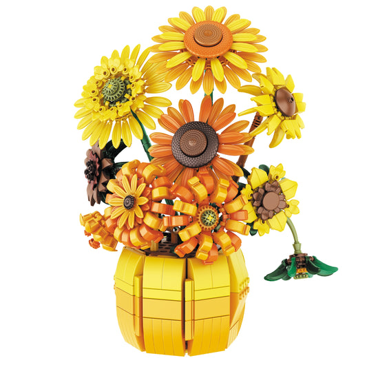 Jardín de Girasoles de Bloques
