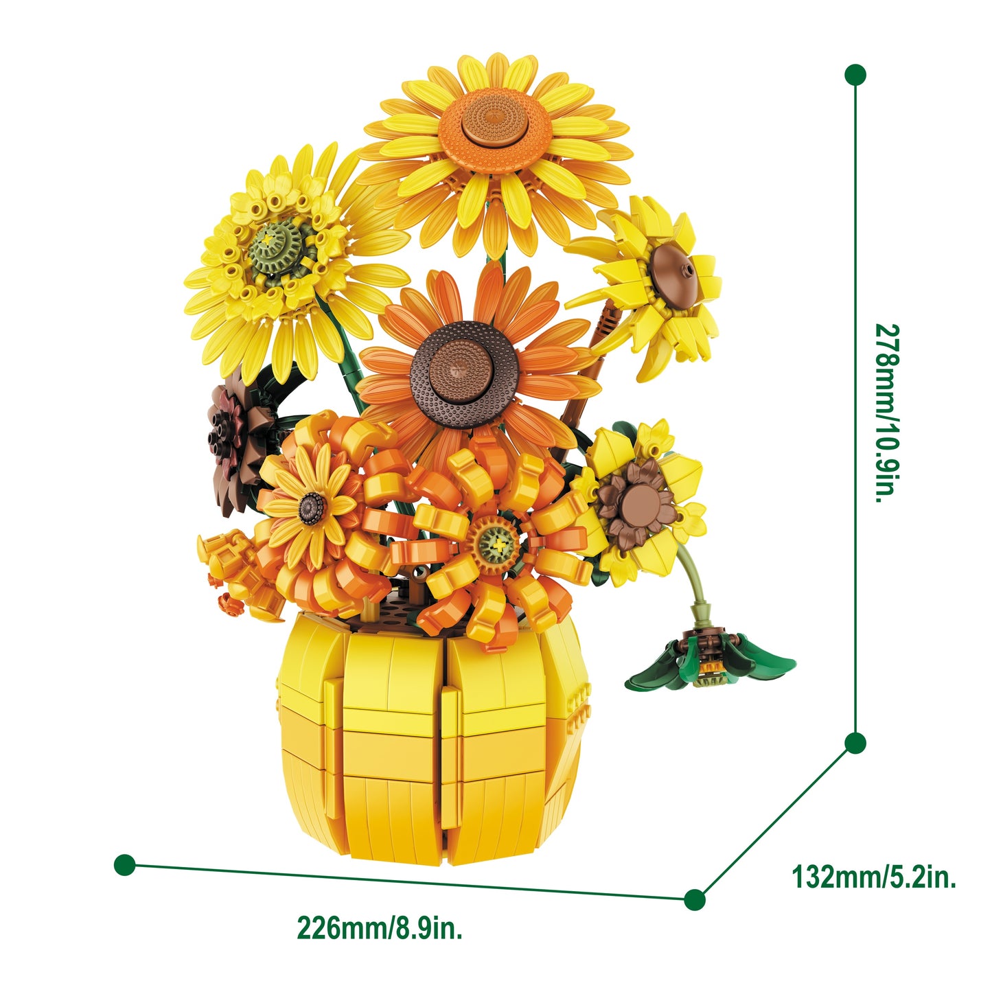 Jardín de Girasoles de Bloques
